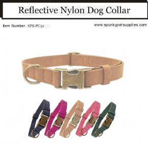 Soft Leather Dog Collar Padded Quick Release Adjustable